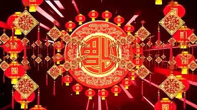 喜庆灯笼欢度元旦春节素材视频的预览图